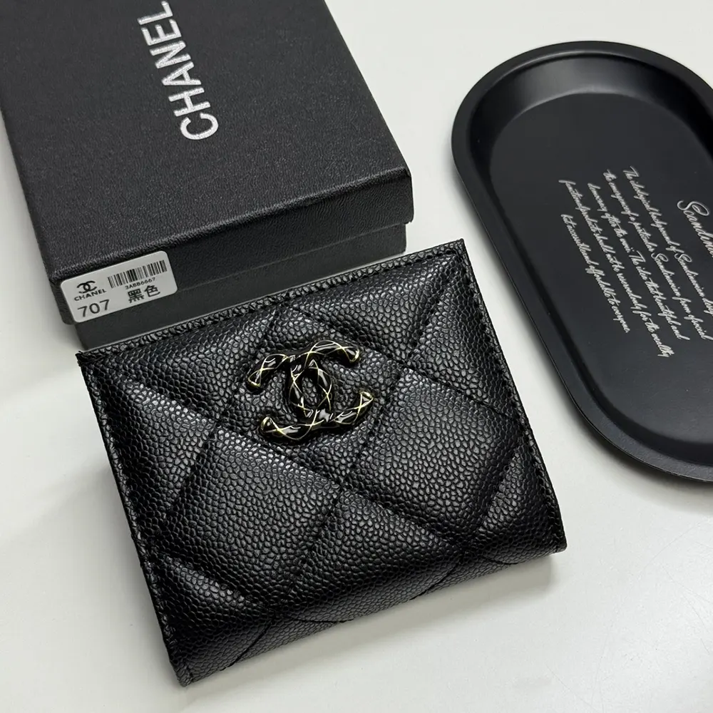 Chanel Women Classic Small Flap Wallet in Lambskin-Black (1) Chanel Women Classic Small Flap Wallet in Lambskin-Black