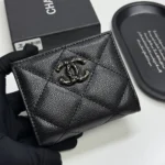 Chanel Women Classic Small Flap Wallet in Lambskin-Black