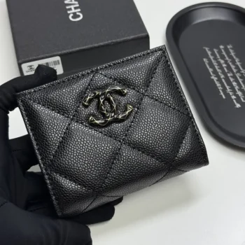 Chanel Women Classic Small Flap Wallet in Lambskin-Black