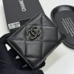 Chanel Women Classic Small Flap Wallet in Lambskin-Black
