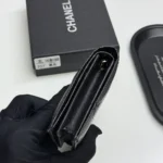 Chanel Women Classic Small Flap Wallet in Lambskin-Black
