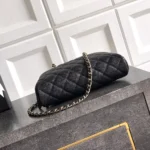 Chanel Women Clutch With Chain Grained Shiny Calfskin & Gold-Tone Metal