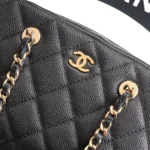 Chanel Women Clutch With Chain Grained Shiny Calfskin & Gold-Tone Metal