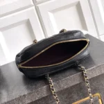 Chanel Women Clutch With Chain Grained Shiny Calfskin & Gold-Tone Metal