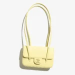 Chanel Women Clutch With Leather Strap Grained Shiny Calfskin & Gold-Tone Metal