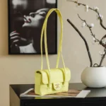 Chanel Women Clutch With Leather Strap Grained Shiny Calfskin & Gold-Tone Metal