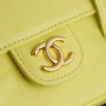 Chanel Women Clutch With Leather Strap Grained Shiny Calfskin & Gold-Tone Metal