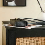 Chanel Women Clutch With Leather Strap Grained Shiny Calfskin & Gold-Tone Metal-Black