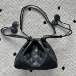 Chanel Women Clutch With Leather Strap Lambskin & Gold-Tone Metal-Black