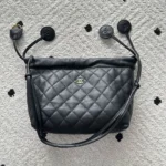 Chanel Women Clutch With Leather Strap Lambskin & Gold-Tone Metal-Black