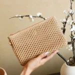 Chanel Women Large Shopping Bag Braided Straw Suede Calfskin & Gold-Tone Metal