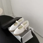 Chanel Women Mary Janes Lambskin-White G47256