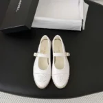 Chanel Women Mary Janes Lambskin-White G47256