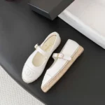 Chanel Women Mary Janes Lambskin-White G47256