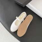 Chanel Women Mary Janes Lambskin-White G47256
