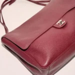 Chanel Women Maxi Flapbag Grained Calfskin Silver Tone Metal