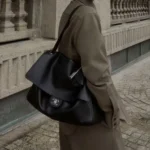 Chanel Women Maxi Flapbag Grained Calfskin Silver Tone Metal