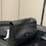 Chanel Women Maxi Flapbag Grained Calfskin Silver Tone Metal