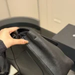 Chanel Women Maxi Flapbag Grained Calfskin Silver Tone Metal