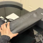 Chanel Women Maxi Flapbag Grained Calfskin Silver Tone Metal