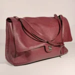 Chanel Women Maxi Flapbag Grained Calfskin Silver Tone Metal