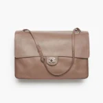 Chanel Women Maxi Flapbag Grained Calfskin Silver Tone Metal-Light Brown