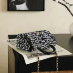 Chanel Women Mini Flap Bag With Top Handle Pearls Sequins Lambskin & Gold-Tone Metal