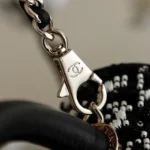 Chanel Women Mini Flap Bag With Top Handle Pearls Sequins Lambskin & Gold-Tone Metal