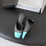 Chanel Women Mules Lambskin Patent Calfskin-Black G47284