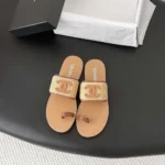 Chanel Women Mules Raffia Lambskin-Brown G47069