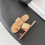 Chanel Women Mules Raffia Lambskin-Brown G47069