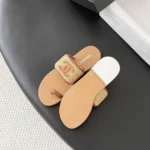 Chanel Women Mules Raffia Lambskin-Brown G47069