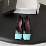 Chanel Women Pumps Lambskin Patent Calfskin-Black G47203