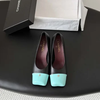 Chanel Women Pumps Lambskin Patent Calfskin-Black G47203