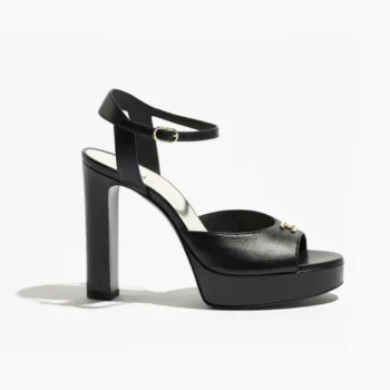 Chanel Women Sandals Lambskin-Black G47029B23544