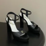 Chanel Women Sandals Lambskin-Black G47029B23544