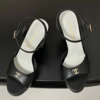 Chanel Women Sandals Lambskin-Black G47029B23544