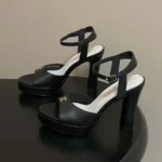 Chanel Women Sandals Lambskin-Black G47029B23544