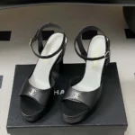 Chanel Women Sandals Lambskin-Black G47029B23544