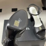 Chanel Women Sandals Lambskin-Black G47029B23544