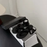 Chanel Women Sandals Suede Calfskin-Black G47094