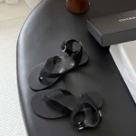 Chanel Women Sandals Suede Calfskin-Black G47094