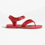 Chanel Women Sandals Suede Calfskin-Red G47094
