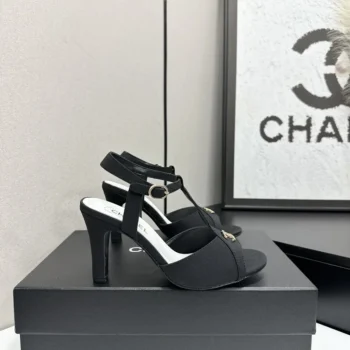 Chanel Women Sandals Suede Kidskin-Black G47030B23297