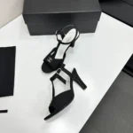 Chanel Women Sandals Suede Kidskin-Black G47030B23297