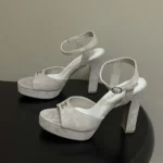 Chanel Women Sandals Suede Kidskin-Gray G47029B23297