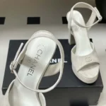 Chanel Women Sandals Suede Kidskin-Gray G47029B23297