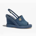 Chanel Women Sandals Washed Denim-Blue G47047B23727