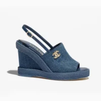 Chanel Women Sandals Washed Denim-Blue G47047B23727