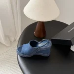 Chanel Women Sandals Washed Denim-Blue G47047B23727 - Image 8